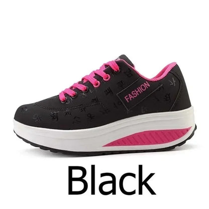 Zapatillas casuales de mujer para exterior con suela gruesa, plataforma de moda, talla grande 42, suela plana, para caminar, deporte, caminatas y running