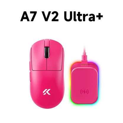 MCHOSE A7 V2 Rato Gaming Sem Fios Leve, Dupla Taxa de Polling de 8,000Hz, PAW3950 TI, Rato Gaming para Esports e Escritório