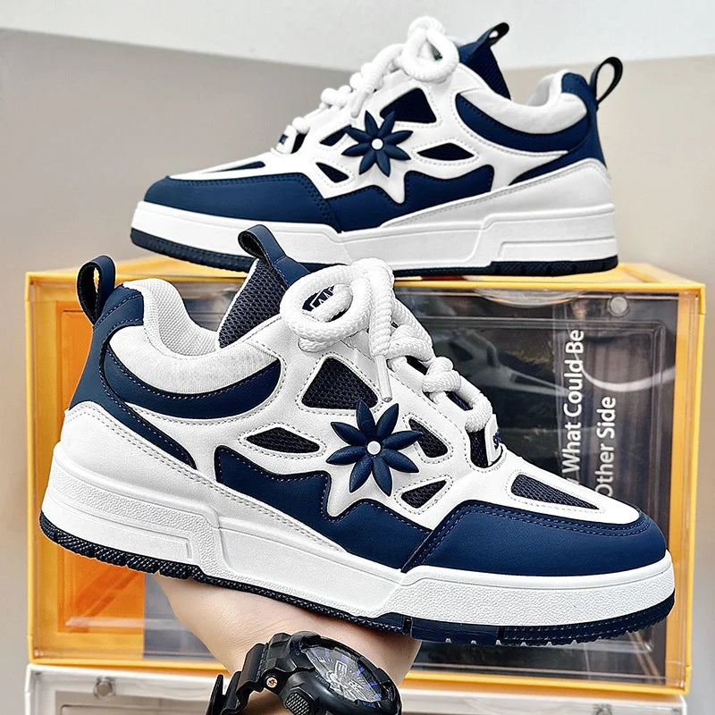 Fashion Men's Shoes Trend Street Skateboard Shoes Man Luxury Brand Training Sneakers Mesh Breathable Casual Shoes Men's Tennis Shoes