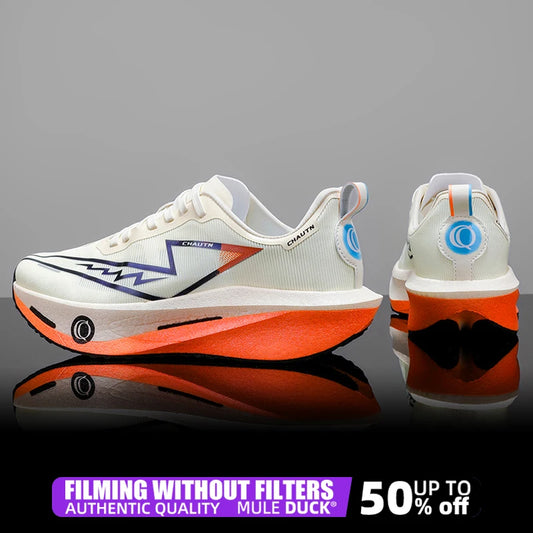 Men Running Shoes Speciality Carbon Plate Sports  Marathon Breathable Lightweight Women Comfortable Nonskid Chunta Sneakers