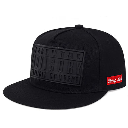 Flat Bill Visor Trendy Patch Snapback-kasket Hip Hop Color Block Baseballkasket Unisex Letvægts solbeskyttelse Dad Hats til kvinder og mænd