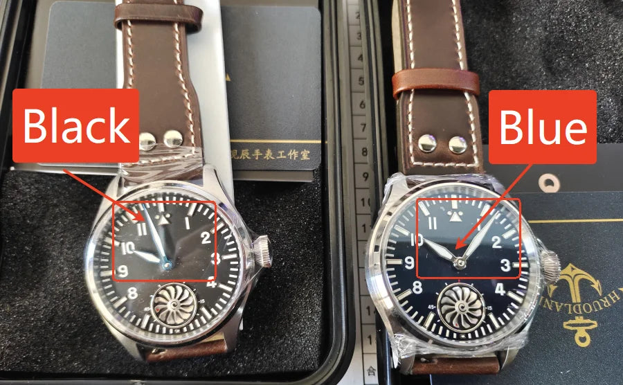 Hruodland 2025 Neue mechanische Herrenuhr Seagull ST3620 Retro-Pilot 43MM BGW-9 Leuchtend Saphirglas Turbine Reloj Hombre