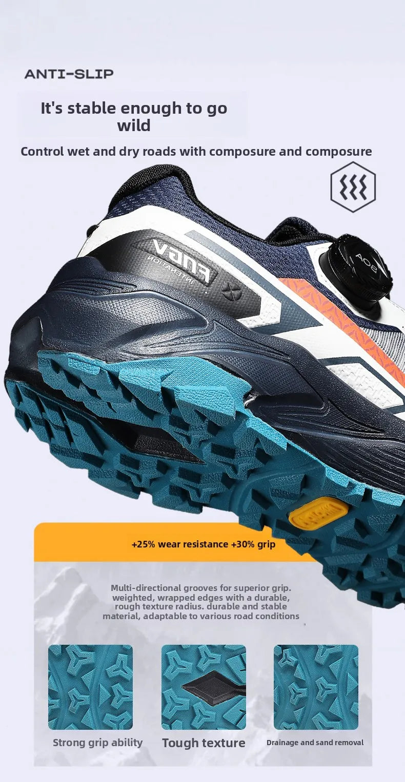 Scarpe da running da uomo primavera/estate, scarpe da trekking outdoor resistenti all’usura con chiusura BOA, stile sportivo e casual traspirante