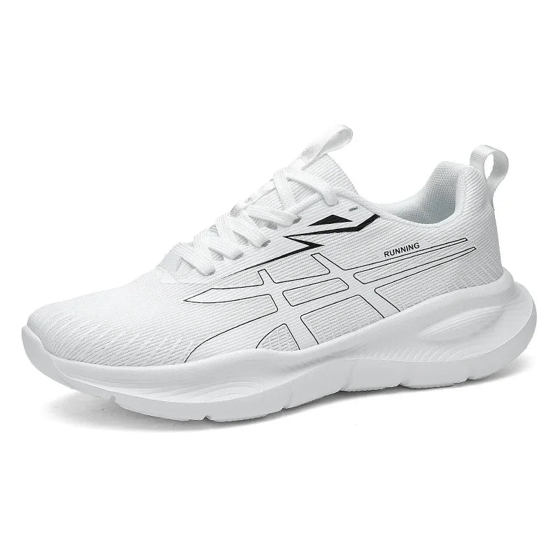 Men's Women EVA Sole Mesh Upper Breathable Running Shoes Soft Shock Absorbing Sports Shoes Unisex Sneakers Lightweight Footwear