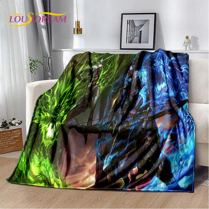 Overwatch Game Gamer D.Va Reaper Soft Plush Blanket, Flannel Blanket Throw Blanket for Living Room Bedroom Bed Sofa Picnic Kid 3D