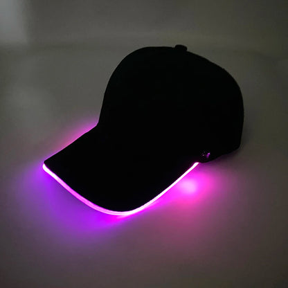 Gorra de béisbol luminosa LED de moda, gorra hip hop iluminada para bar y club, gorra fluorescente para hombre y mujer, accesorios para DJ, baile y disfraces