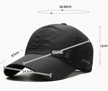 Fashion Design Running Cap Thin Quick Drying Breathable Duck Tongue Outdoor Men's Sun Summer Fishing Avisor Baseball Cap