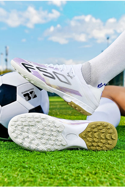 New Men Sneakers Match Grass Cleats High-quality Soccer Shoes Futsal Football Boots Non-Slip Indoor Hot-selling High-top Outdoor