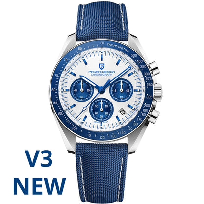 PAGANI DESIGN 2026 New V6 Moon Watches Men Luxury Quartz Watch For Men Speed Sport Chronograph AR Sapphire crystal Wristwatch