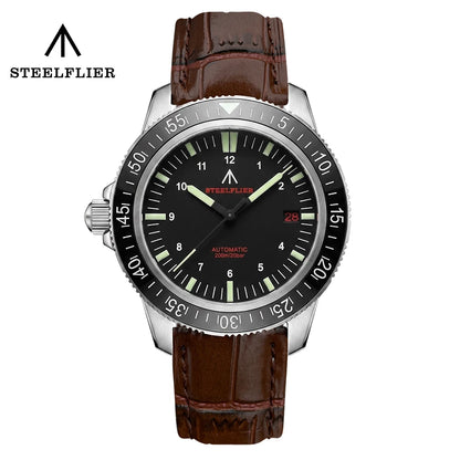 STEELFLIER Official SF783 NH35 Automatic Mechanical Watches Ceramic Bezel Super Luminous 20Bar Waterproof Luxury Dive Watch Men