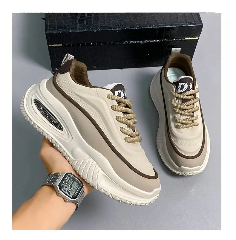Men's Casual Sports Shoes, Fashionable Thick Soled Skateboarding Shoes, Trendy and Comfortable Men's Shoes Suitable for Outdoor
