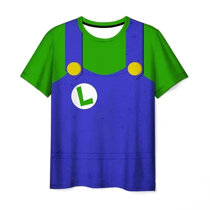 Super Mario Bros 3D Print T-shirt  Adults Children/Youth Mario Peach Sonic Game Cartoon Short Sleeve Tee Streetwear Casual Tops