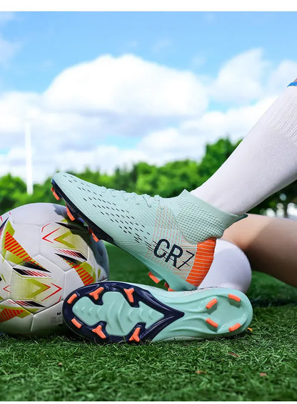 TF Long Stud Training Football Cleats Wear-Resistant Breathable Firm Ground Outdoor Match Training Sports Footwear