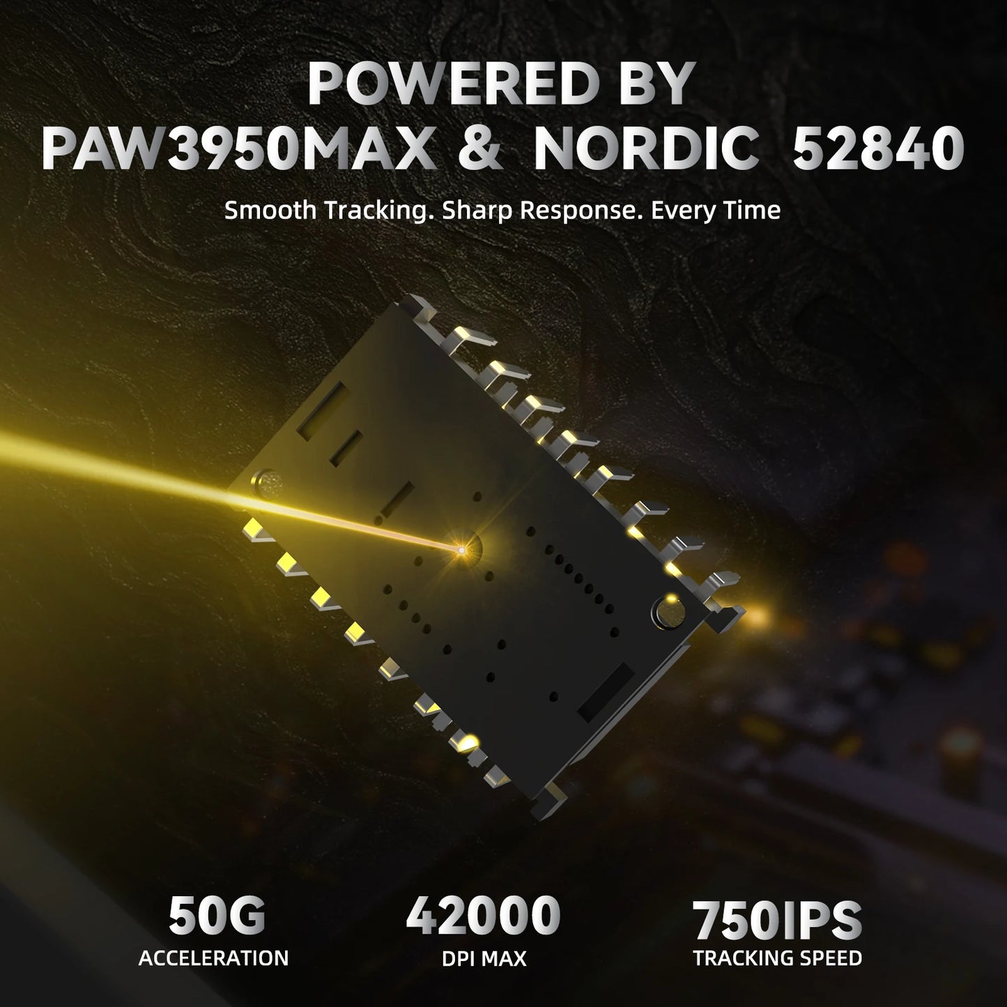 Rato Gaming Sem Fios ATTACK SHARK R11 ULTRA em Fibra de Carbono, 8000Hz, PAW3950MAX, 42000DPI, Leve 49g, 20000FPS, Nordic 52840