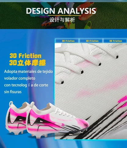 New Men's Football Boots Match Soccer Shoes FG Ultralight Drop Shipping Training Shoes Cleats Outdoor Soccer Non-Slip Long Spikes