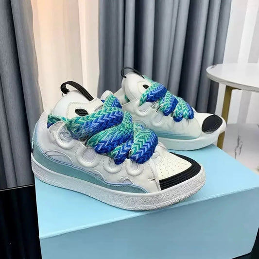 Comfortable High Heel Skate Shoes Thick Bottom Casual Sporty Dad Bag Shoes Vietnamese Cambodian New Style Knot Tied Slip-On