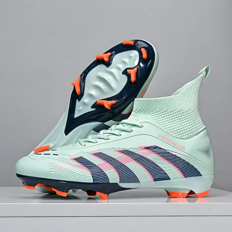 New Men Football Boots Match Soccer Shoes Boys Sneakers Comfortable Professional Non-Slip TF/FG Ankle Sports Shoes Unisex