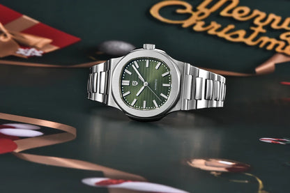 PAGANI DESIGN 2026 New Luxury Automatic Watch Men's Mechanical Wristwatch Stainless Steel Sapphire glass 40MM Barrel dial Watch
