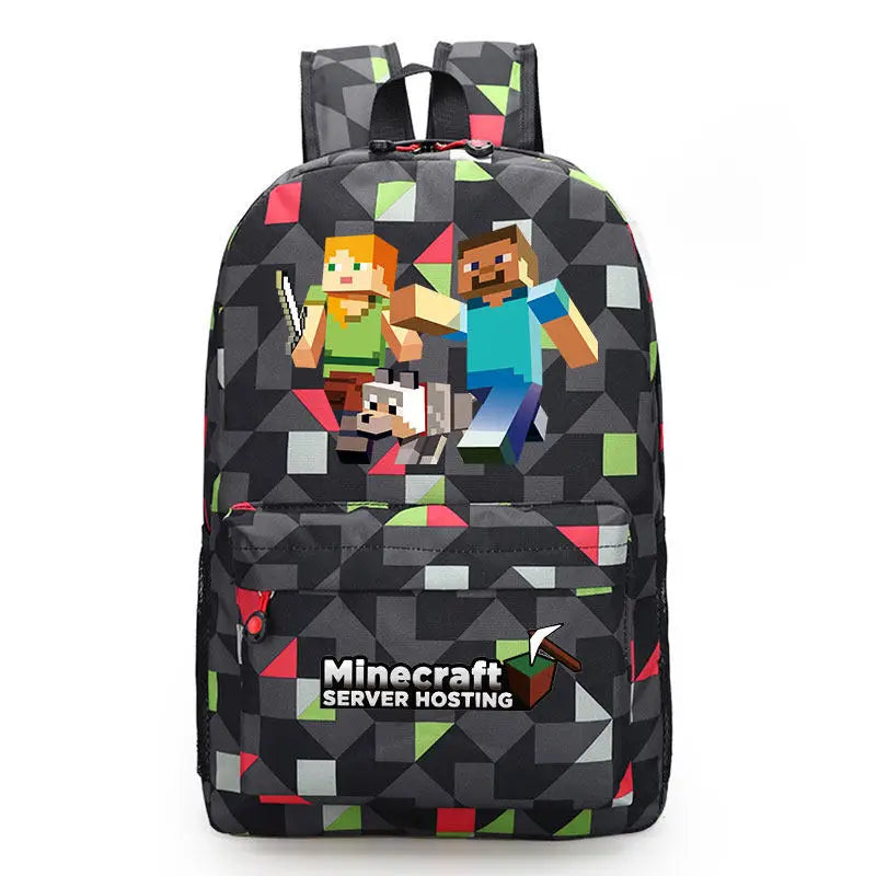Minecraft Enderman Creeper Graphic Printed Backpack Large Capacity Lightweight Fashion Casual For Daily Travel Outdoor Leisure