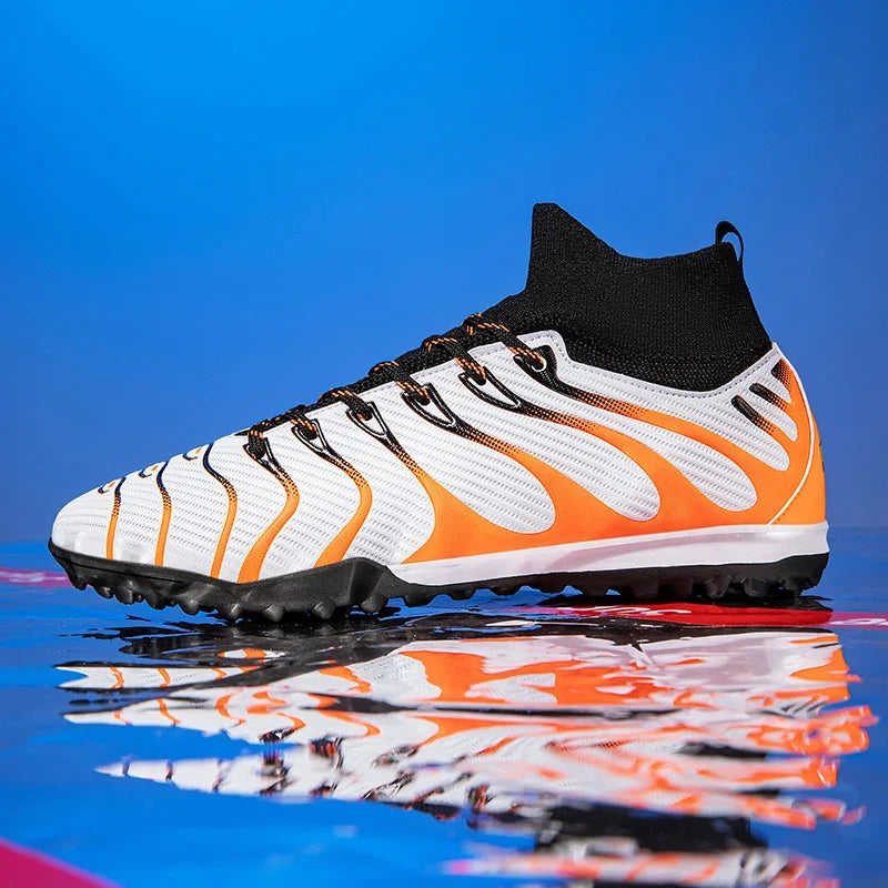 Chaussures de Football pour hommes, chaussures de Sport FG/TF, bottes d'entraînement en plein air pour garçons, antidérapantes, longues pointes, Futsal d'intérieur confortables