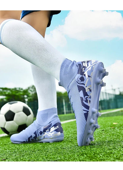 Chaussures de football roses tendance, chaussures de football professionnelles légères pour hommes, chaussures de football antidérapantes, crampons de football originaux, baskets