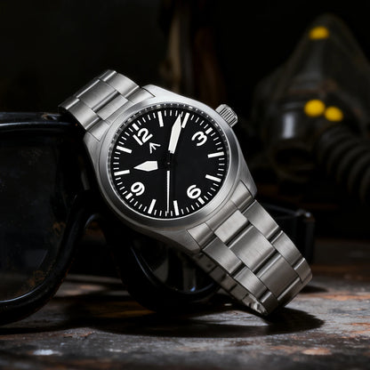 Militado ML08 V2 Vintage Quartz Watch Military VH31 Movement  Double Sapphire Crystal C3 BGW-9 Luminous Waterproof 38mm Watch
