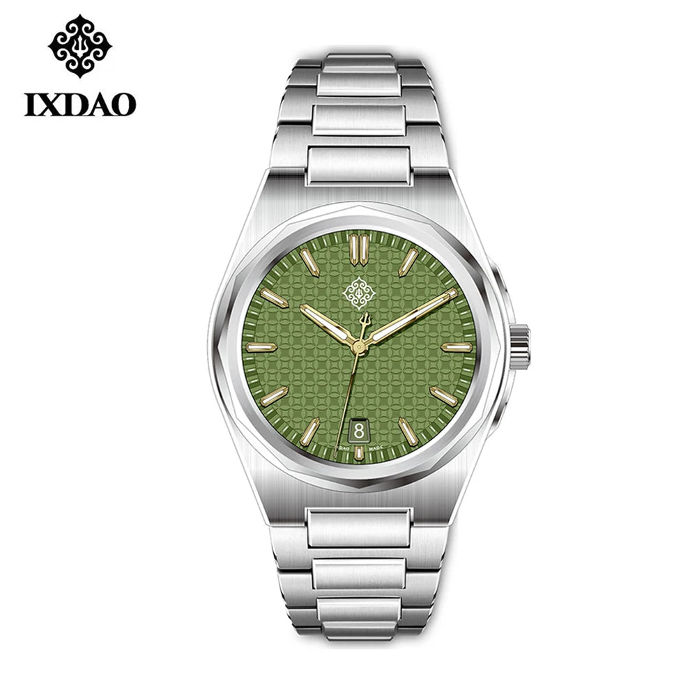 IX&DAO 2026 New 37mm Warrior Men's Automatic Mechanical Watch Miyota 9015 Movement Sapphire Stainless Steel Waterproof 10Bar