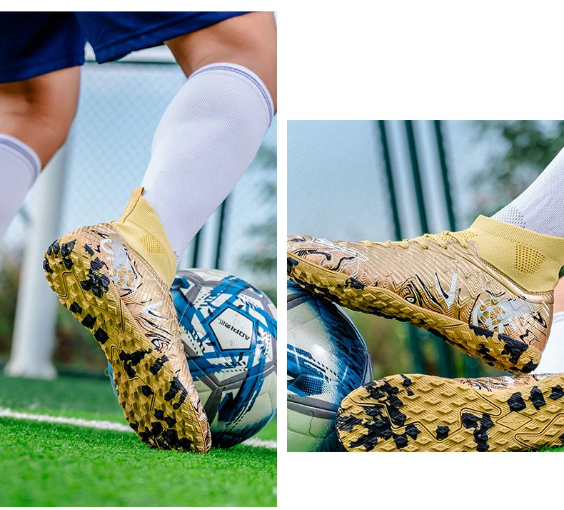 Men Professional Football Shoes Society Cleats Soccer Shoes Original Indoor Football Field Boots Grass Training TF/FG Sneakers