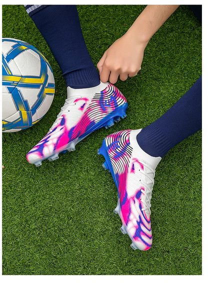 New Men Soccer Shoes Hot-selling Sneakers Grass Cleats High-quality Football Boots Non-Slip Boys Match Outdoor High-top Light