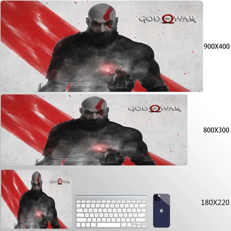 Gaming God of War Mouse Pad 80x30 Computer Accessories Mousepad Xxl Game Mats Deskmat Gamer Desk Mat Mause Anime Office Pc Pads