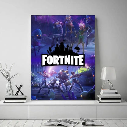 Autocolante poster F-FORTNITE cool em alta definição, ideal para valorizar as paredes da casa e do quarto, disponível em diversos estilos.
