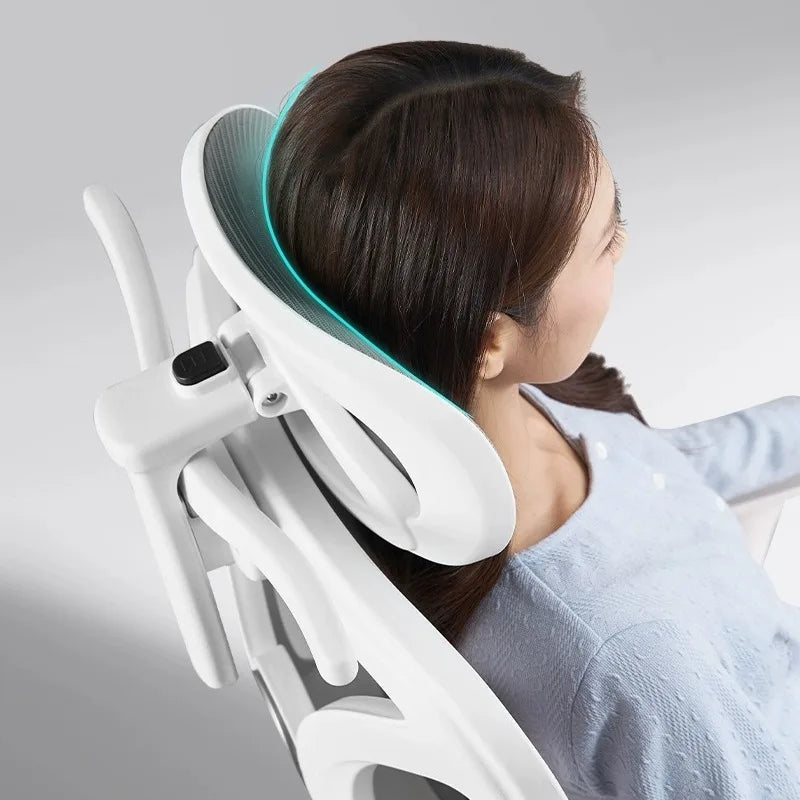 Ergonomic Gaming Chair Office Mesh Chair with 3D Lumbar Support, Adjustable Swivel Desk Chair, E-Sports Racing Chair with Footrest
