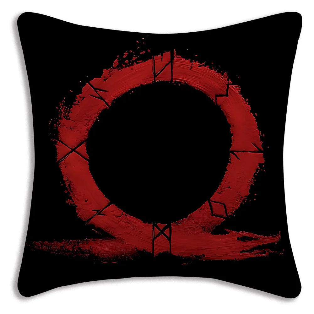 Pillow Covers Cartoon Game G-God of War R-Ragnaroks Sofa Decorative Home Double-sided Printing Short Plush Cute Cushion Cover