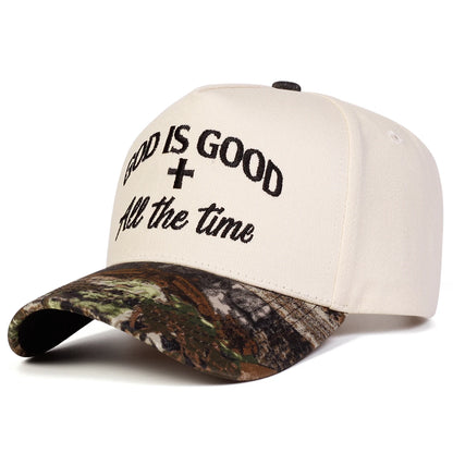 Cappellini da baseball unisex con ricamo "GOD IS GOOD", per primavera e autunno, da esterno, casual, regolabili, cappellino parasole, cappellino sportivo