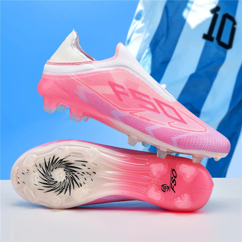 Nouvelles chaussures de football pour hommes, chaussures de sport, chaussures de football de haute qualité, ultralégères, chaussures de futsal, haute tige, respirantes, antidérapantes, pour match en extérieur
