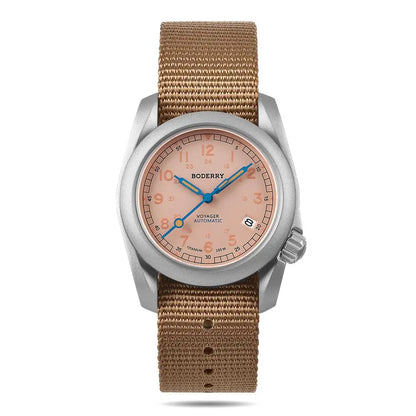 BODERRY Men Automatic Watch 40MM Titanium Pilot Sport Mechanical Wristwatch 100m Waterproof Sapphire C3 Luminous NH35