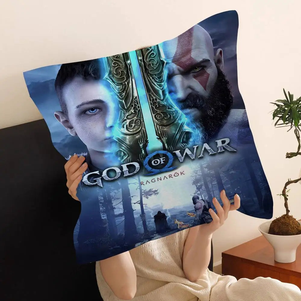 God of War Ragnarok 2022 Cushion Cover Polyester Sofa Cushions Decorative Throw Pillows Home Decoration Pillowcover