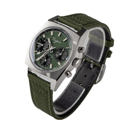 Sugess 37mm Men's Pilot Watches Original ST19 Chronograph Swanneck Mechanical Wristwatches Dome Sapphire Crystal Force Army 2024