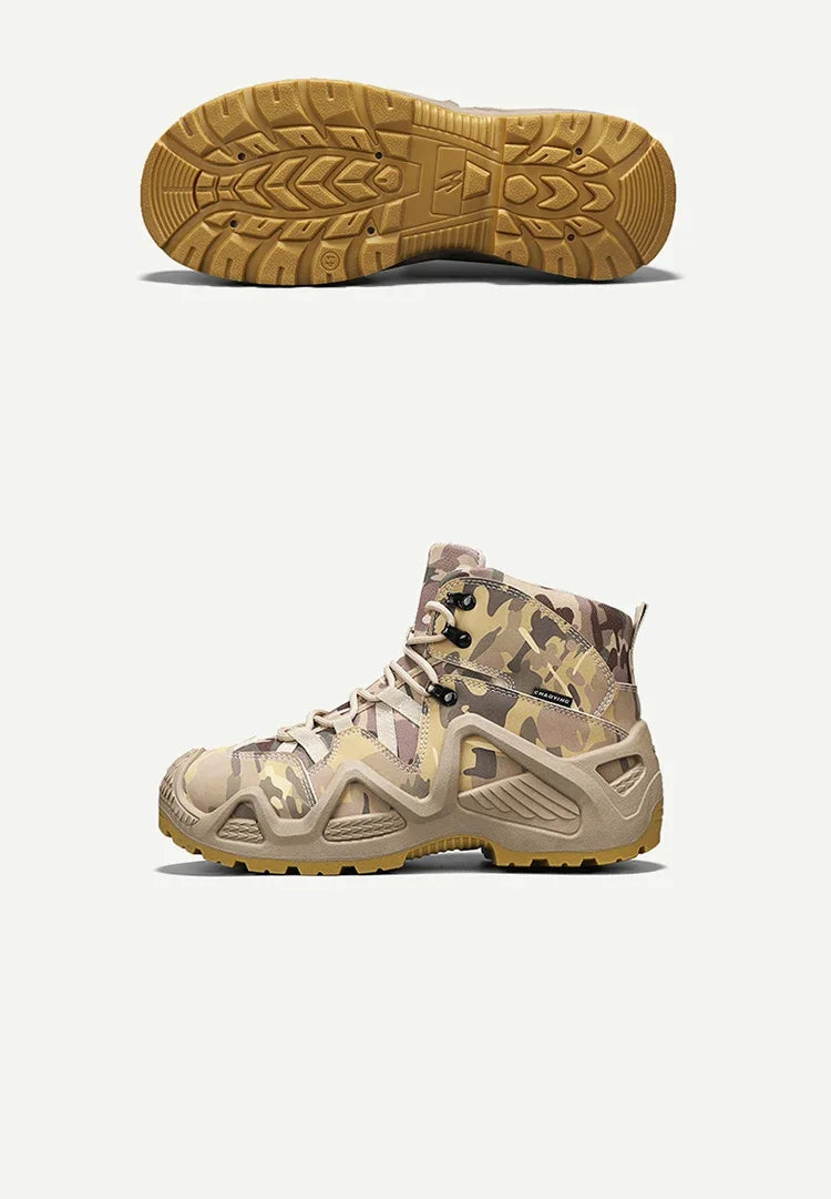 Anti Slip and Wear-resistant Hiking Shoes Comfortable Desert Work Boots Autumn Winter Platform and Ankle Boots, Men's Snow Boots