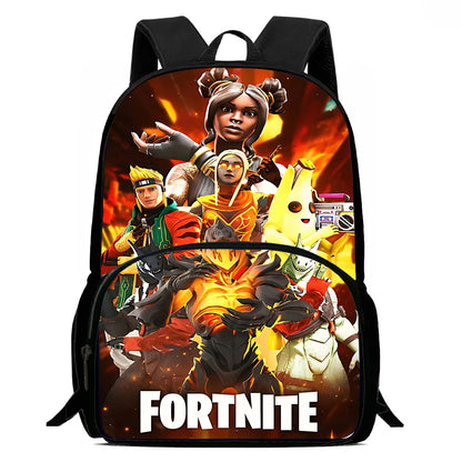 Hot Game Design Child Backpacks F-FortniteS Lunch Bag Pencil Case, Pupil Large Capacity School Bags for Boys and Girls, Best Gift