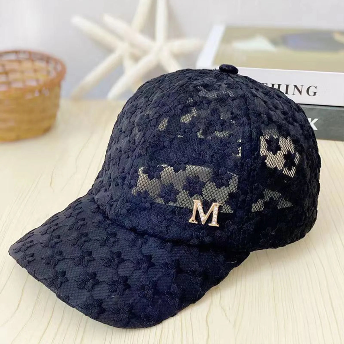 Casquette de baseball fine à fleurs en dentelle pour femme, printemps-été, protection solaire, casquette ajourée, respirante, mignonne, tour de tête réglable