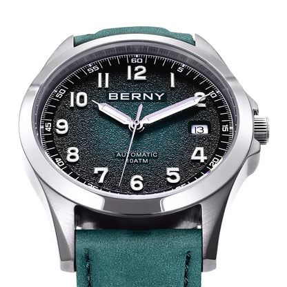 BERNY Automatic Watch Men ST2130 Luminous Mechanical Wristwatch Sapphire Waterproof 10ATM Top Brand Luxury Watch for Men