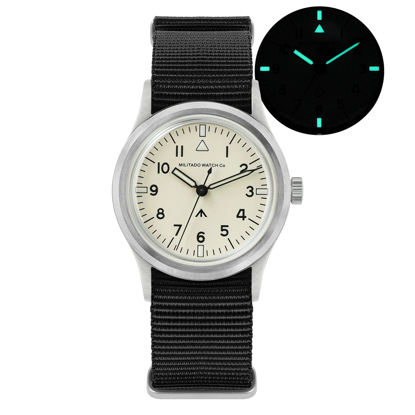 Militado New Ml14 Quartz Watches Man VH31 Sweep Movement K1 Or Sapphire 100M Waterproof Luminous 36Mm Vintage Military Watches