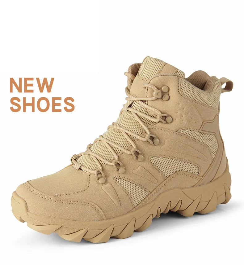 Botas tácticas mejoradas de entrenamiento de combate para hombre, calzado outdoor para camping antidesgaste de respuesta rápida, zapatillas de senderismo para pesca y caza para hombre