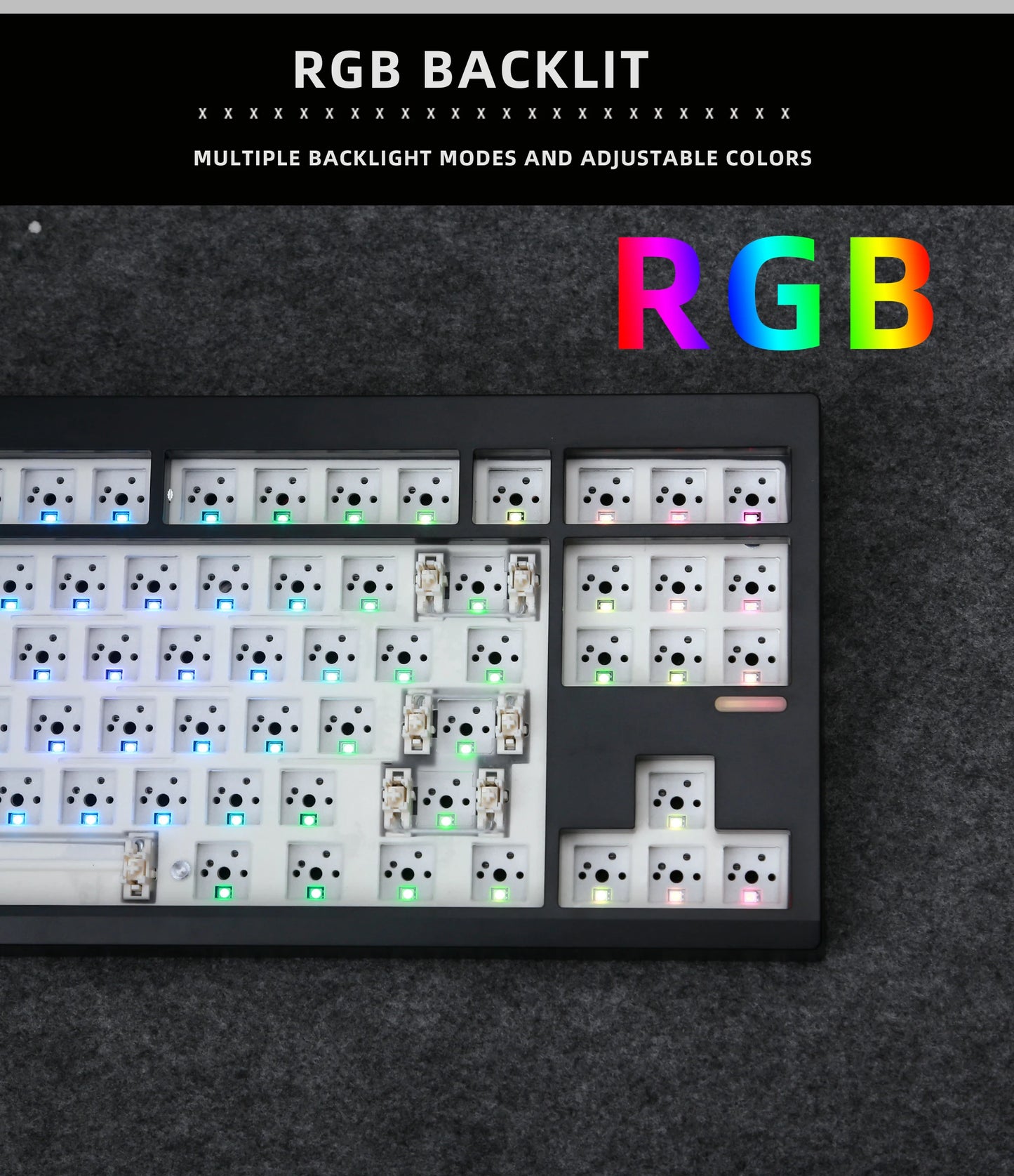 ZUOYA GMK87L KIT tastiera meccanica con struttura gasket, programmabile VIA/QMK, hot-swap, wireless trimodale, RGB