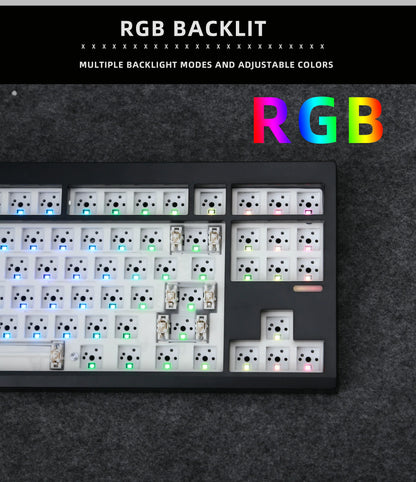 ZUOYA GMK87L KIT tastiera meccanica con struttura gasket, programmabile VIA/QMK, hot-swap, wireless trimodale, RGB