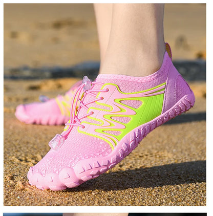 Zapatos acuáticos unisex de secado rápido con drenaje para vadeo, playa, deportes acuáticos, natación, yoga, buceo, surf y uso barefoot