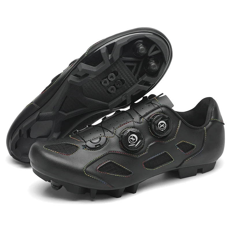 Mountain Bike Shoes Men's Cycling Shoes Quick Ratchet Buckle Compatible with SPD System Pedal for Indoor Outdoor Women MTB Shoes