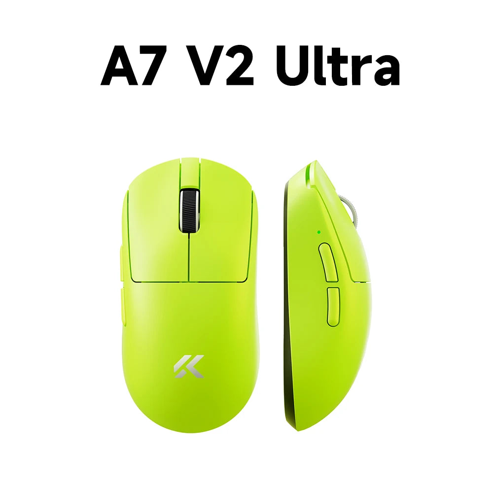 Ratón gaming inalámbrico ligero MCHOSE A7 V2 con doble tasa de sondeo de 8,000Hz, PAW3950 TI, para gaming, esports y oficina