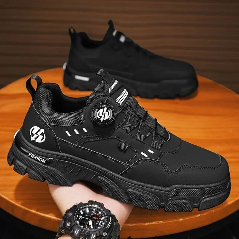 Summer Men's Casual Shoes Leather Men's Sneakers Comfortable Soft Male Work Board Shoes Platform Shoes for Men Men's Sneakers